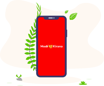 Modi G Kirana app preview on a mobile phone